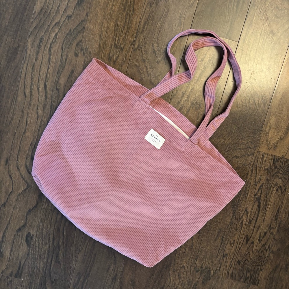 Sézane tote pink velvet new